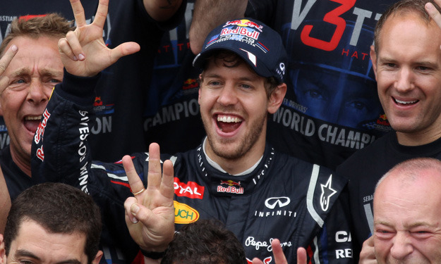 Vettel Grazban ünnepel